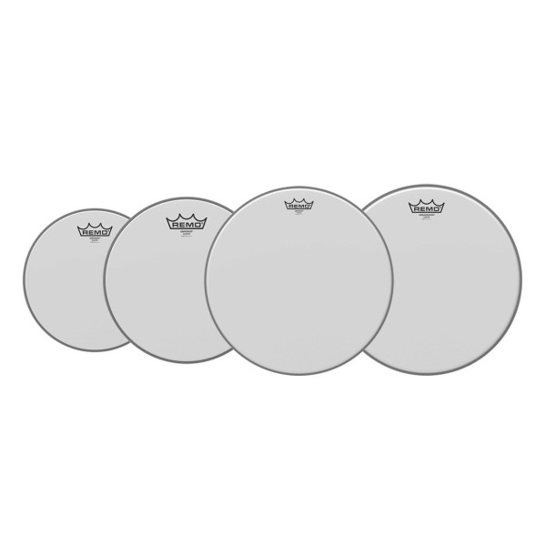 Remo Emperor Coated Complete Pack - 10, 12, 14" Heads w/20'' P3 + Free 14'' Ambassador