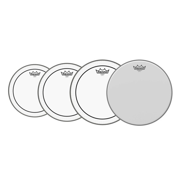 Remo Pinstripe Complete Pack - 10, 12, 14" Heads w/20'' P3 + Free 14'' Ambassador