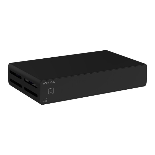 Topping Pre Series B100 Class AB Power Amplifier, Black - Angled