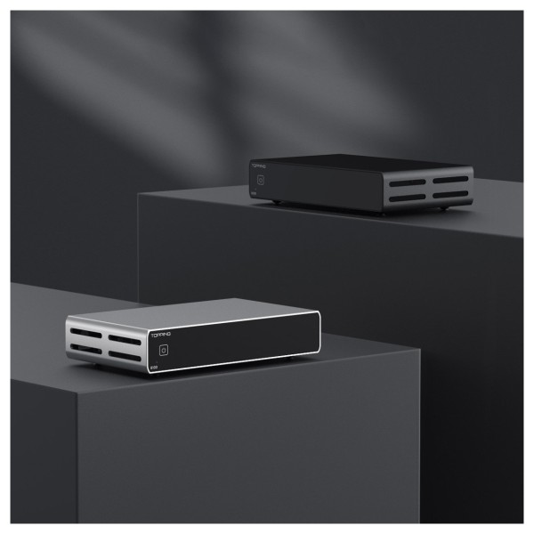 Topping Pre Series B100 Class AB Power Amplifier, Black & Silver colour companion