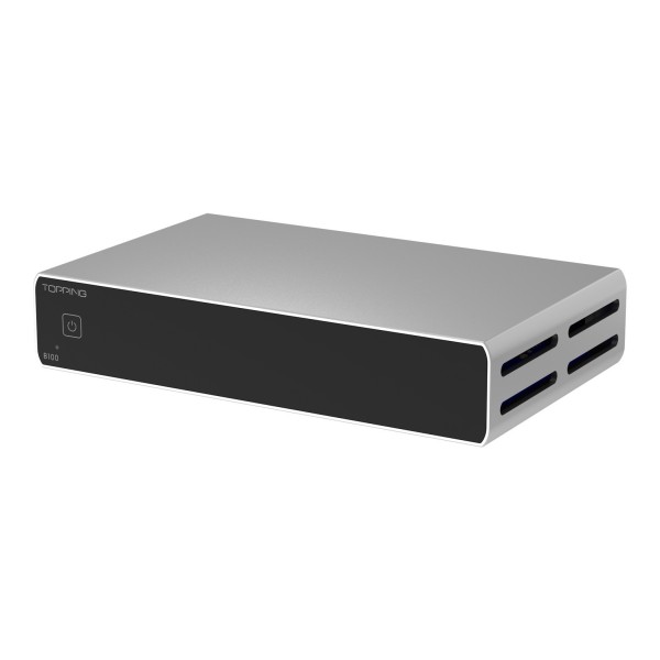 Topping Pre Series B100 Class AB Power Amplifier, Silver - Angled