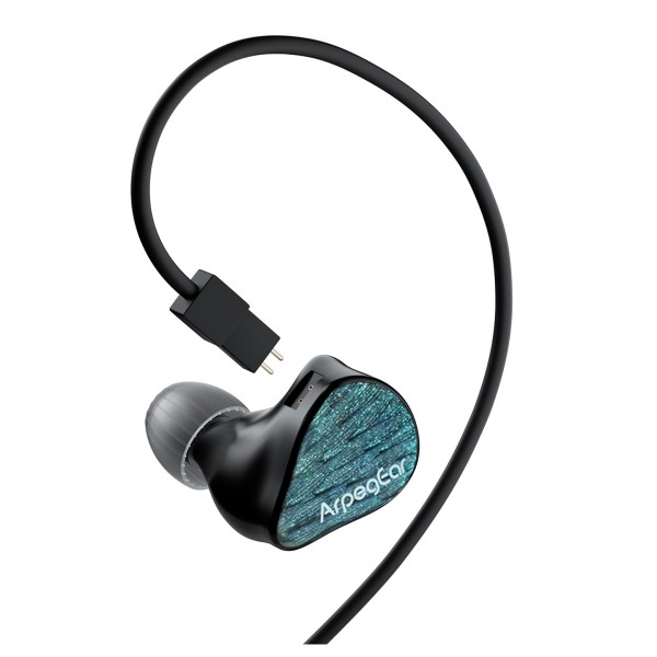 Topping ArpegEar Series Hane In Ear Monitors, Black single connector 