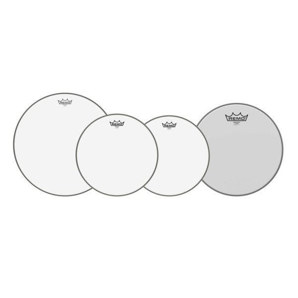 Remo Emperor Clear Complete Pack - 12, 13, 16" Heads w/22'' P3 + Free 14'' Emperor