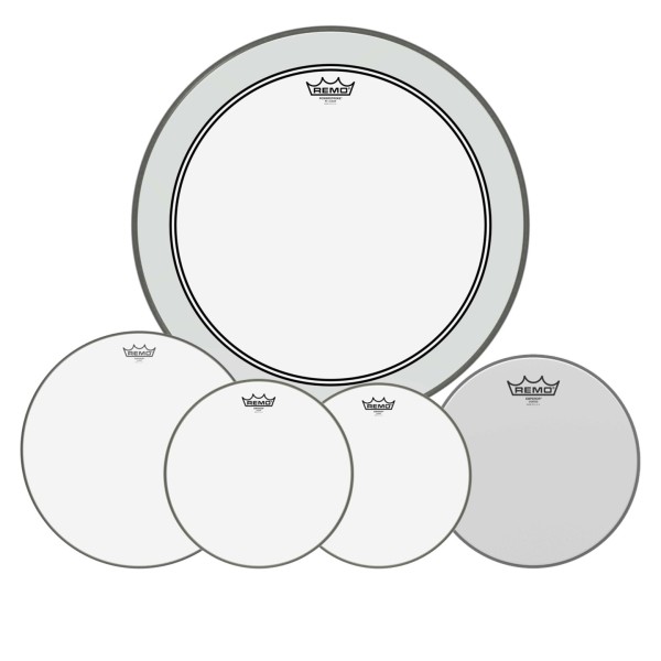 Remo Pinstripe Complete Pack - 12, 13, 16" Heads w/22'' P3 + Free 14'' Powerstroke 3