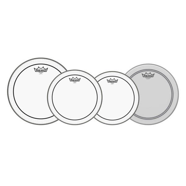 Remo Pinstripe Complete Pack - 12, 13, 16" Heads w/22'' P3 + Free 14'' Powerstroke 3