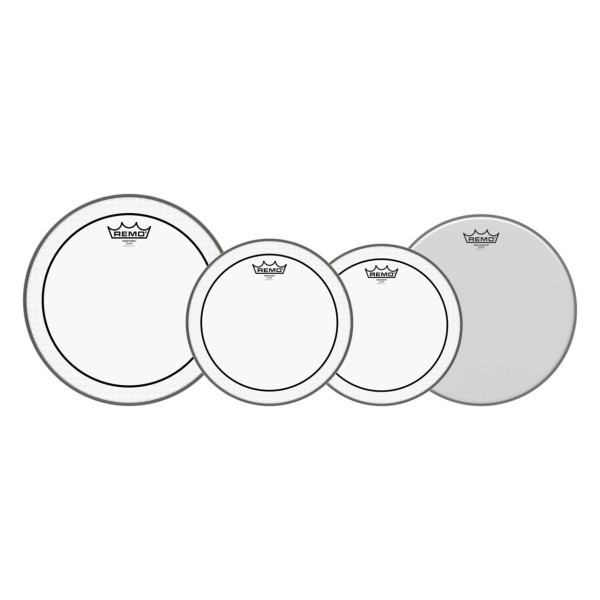 Remo Pinstripe Complete Pack - 10, 12, 16" Heads w/22'' P3 + Free 14'' Ambassador