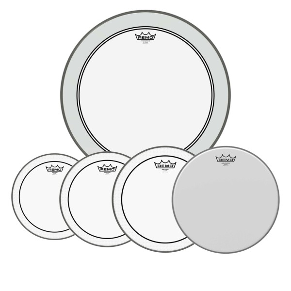 Remo Pinstripe Complete Pack - 12, 13, 16" Heads w/22'' P3 + Free 14'' Ambassador