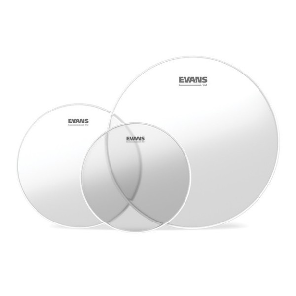 Evans G2 Clear Standard Tom Pack 12, 13, 16'' Heads & EQ PODS Pack