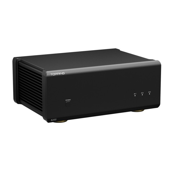 Topping Pre Series B200 Class AB Power Amplifier, Black - Angled