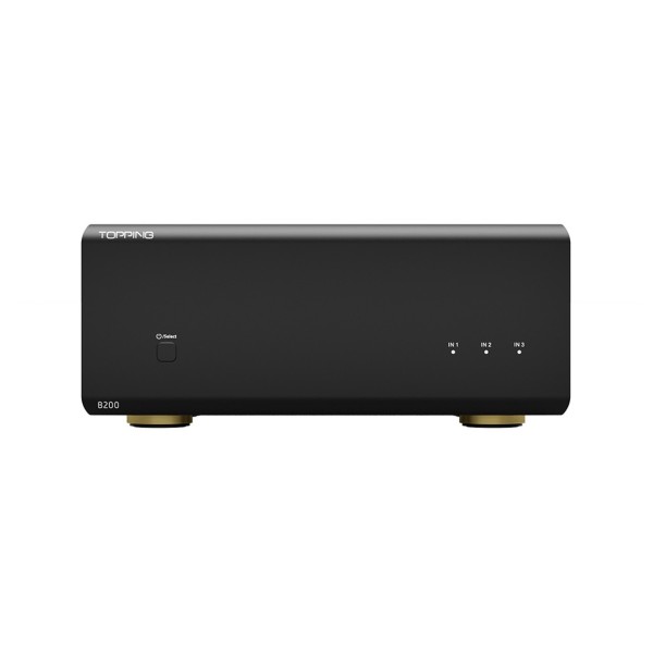 Topping Pre Series B200 Class AB Power Amplifier, Black - Front panel