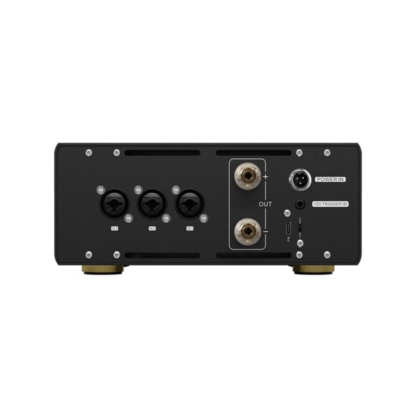 Topping Pre Series B200 Class AB Power Amplifier, Black - Rear view and connections