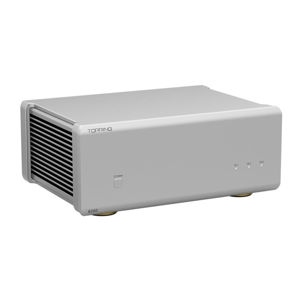 Topping Pre Series B200 Class AB Power Amplifier, Silver - Angled