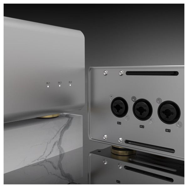 Topping Pre Series B200 Class AB Power Amplifier, Silver - Detail image, front and back