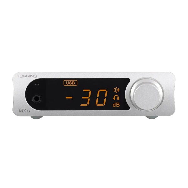 Topping Pre Series MX3s Class D Power Amplifier, Silver - front 