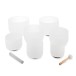 Gear4music Life Seven Piece Crystal Singing Bowl Set, 432Hz