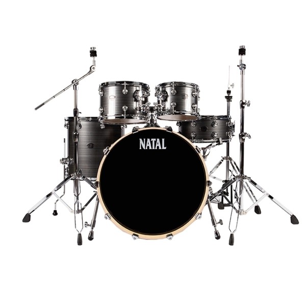 Natal Arcadia Poplar 5pc 22" Drum Kit w/Hardware, Grey Strata