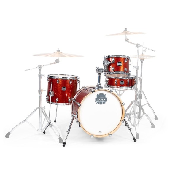 Mapex Mars Birch 18'' 4pc Bop Shell Pack, Blood Orange Sparkle