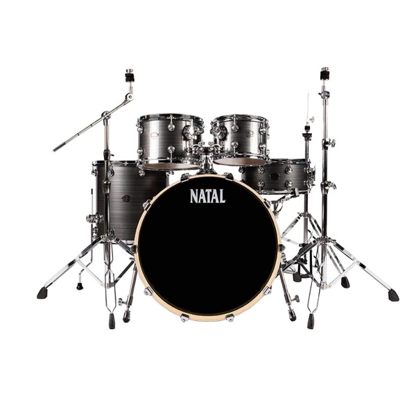 Natal Arcadia Poplar 5pc UFX 22" Drum Kit w/Hardware, Grey Strata