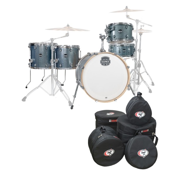 Mapex Mars Birch 22'' 5pc Crossover Shell Pack w/Bags, Twilight