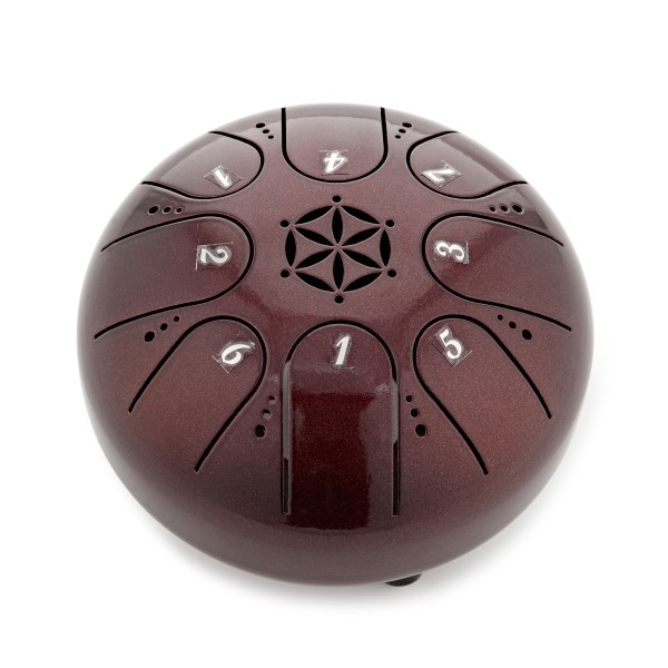 Gear4music Life 5" Steel Tongue Drum 8 Notes, C Major, Chestnut