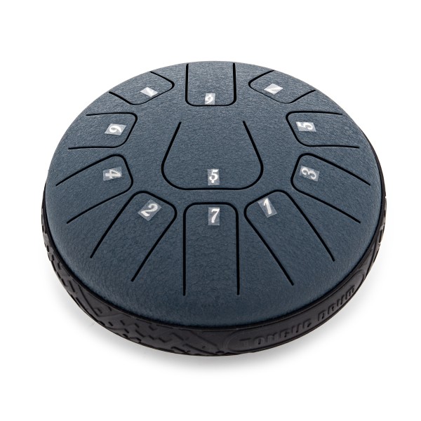 Gear4music Life 6" Steel Tongue Drum 11 Notes, D Major, Navy Blue