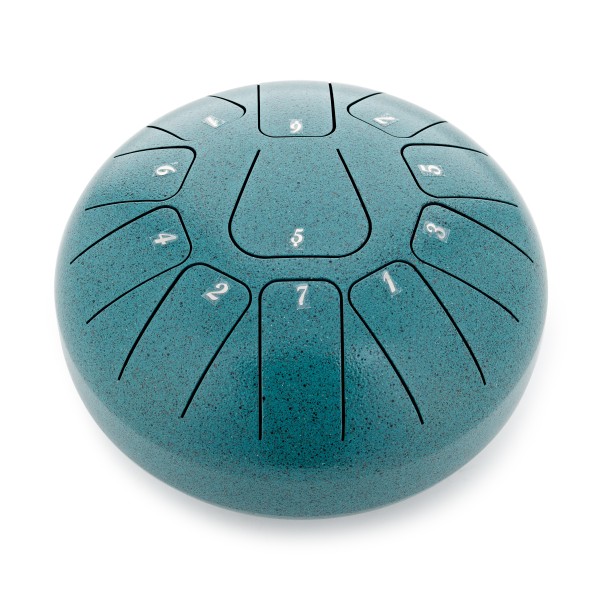 Gear4music Life 8" Steel Tongue Drum 11 Notes, F Major, Malachite