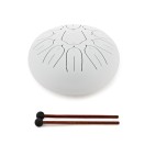 Gear4music Life 10" Steel Tongue Drum 11 Notes, D-Major, White