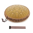 Gear4music Life 14" Steel Tongue Drum 15 Notes, C-Major, Golden