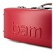 BAM Graffiti Hightech Oblong Violin Case, Raspberry Red & Silver