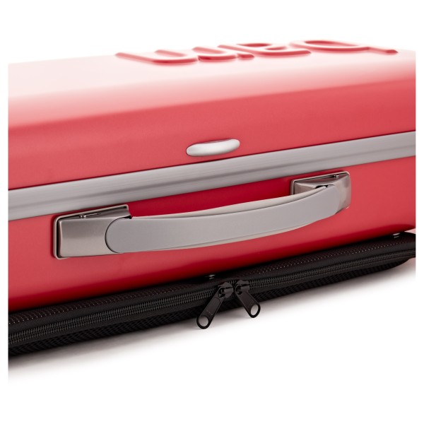 BAM Graffiti Hightech Oblong Violin Case, Raspberry Red & Silver