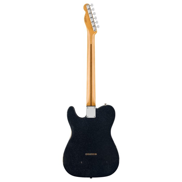 Fender Brad Paisley Road Worn Telecaster MN, Black Sparkle back 