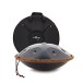 Gear4music Life Handpan 9 Notes D Kurd with Carrying Bag, Black