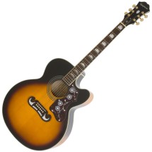 Epiphone EJ-200CE Electro Acoustic Guitar, Vintage Sunburst