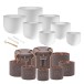 Meinl Crystal Singing Bowl Chakra Set with Sleeves & Travel Carry Bags, Brown