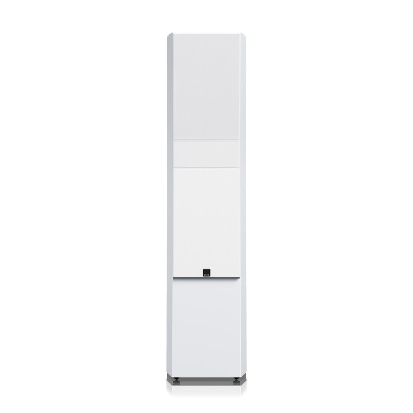 SVS Ultra Evolution Pinnacle Floor Standing Tower Loudspeaker (Pair), Piano Gloss White - front profile with grille 