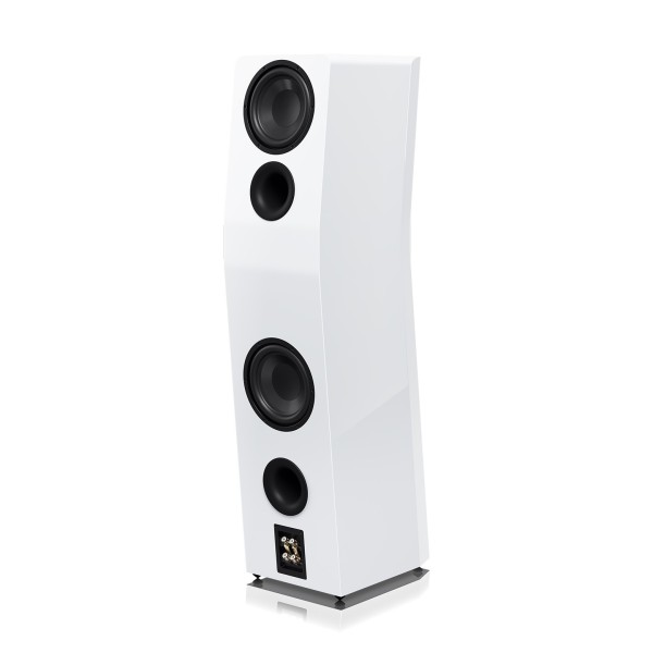 SVS Ultra Evolution Pinnacle Floor Standing Tower Loudspeaker (Pair), Piano Gloss White - rear turn 