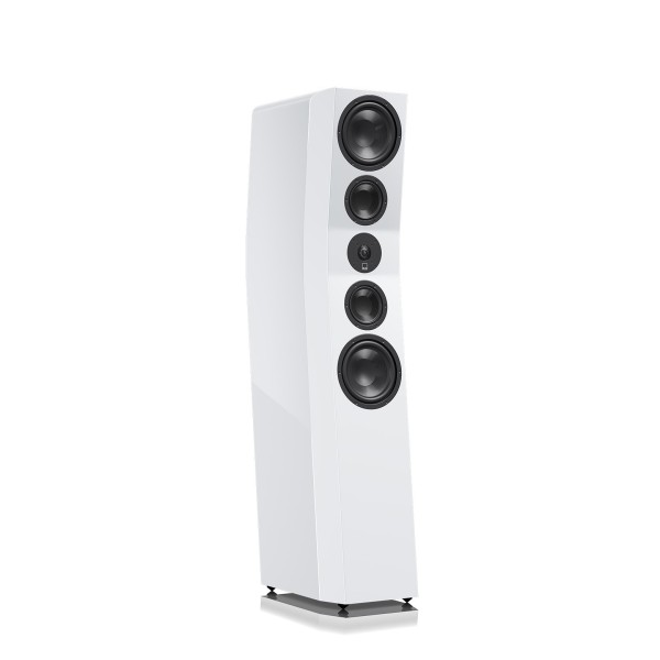 SVS Ultra Evolution Titan Floor Standing Tower Loudspeaker (pair), Piano Gloss White - single turn 