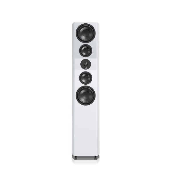 SVS Ultra Evolution Titan Floor Standing Tower Loudspeaker (pair), Piano Gloss White - front no grille 