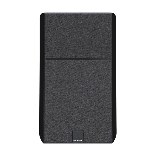 SVS Ultra Evolution Nano Bookshelf Loudspeaker (Pair), Piano Gloss Black - Front view with magnetic grille