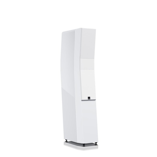 SVS Ultra Evolution Tower Floor Standing Loudspeaker (pair), Piano Gloss White - single turn grille on 