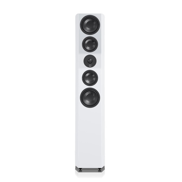 SVS Ultra Evolution Tower Floor Standing Loudspeaker (pair), Piano Gloss White - front no grille 