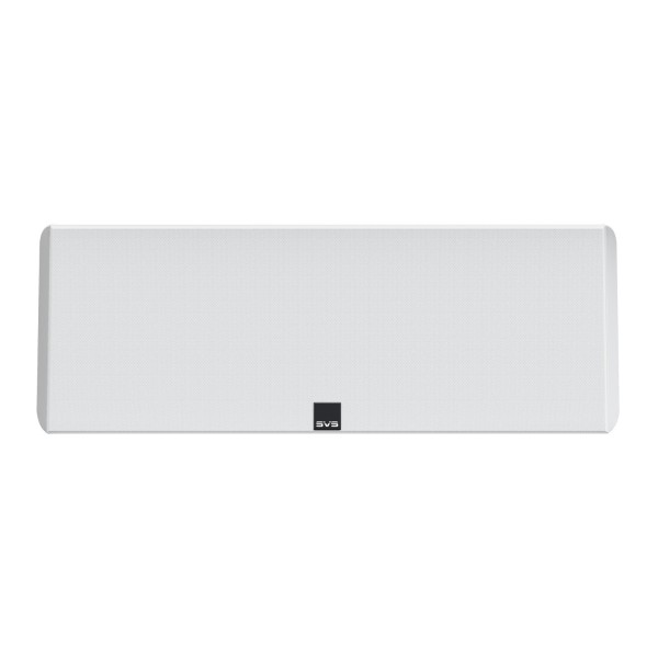 SVS Ultra Evolution Centre Loudspeaker, Piano Gloss White - Front view with grille attached