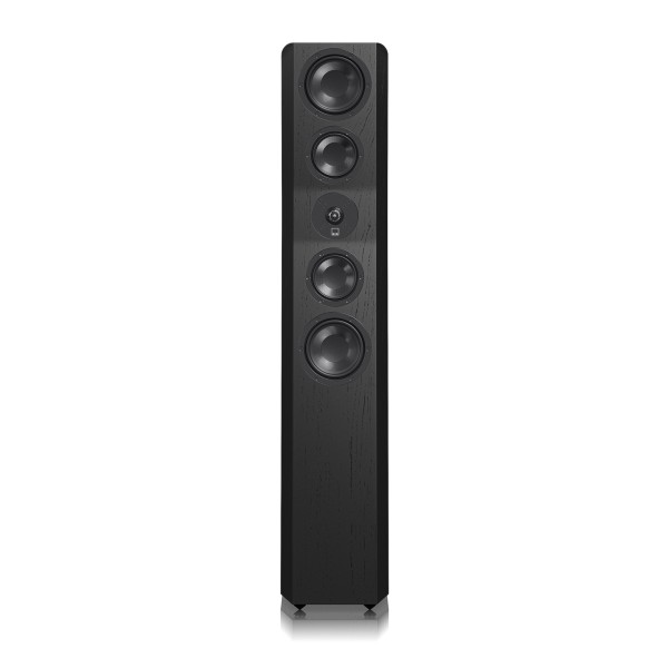 SVS Ultra Evolution Tower Floor Standing Loudspeaker (pair), Black Ash - frotn profile no grille 