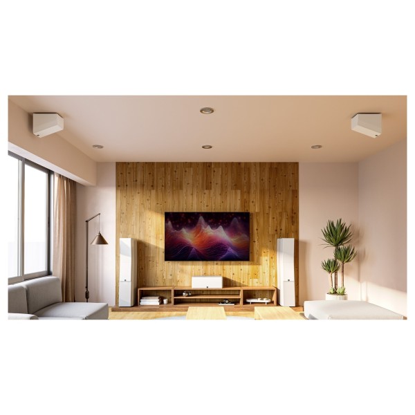 SVS Ultra Evolution Elevation Loudspeakers (Pair), Piano Gloss White - Lifestyle Image