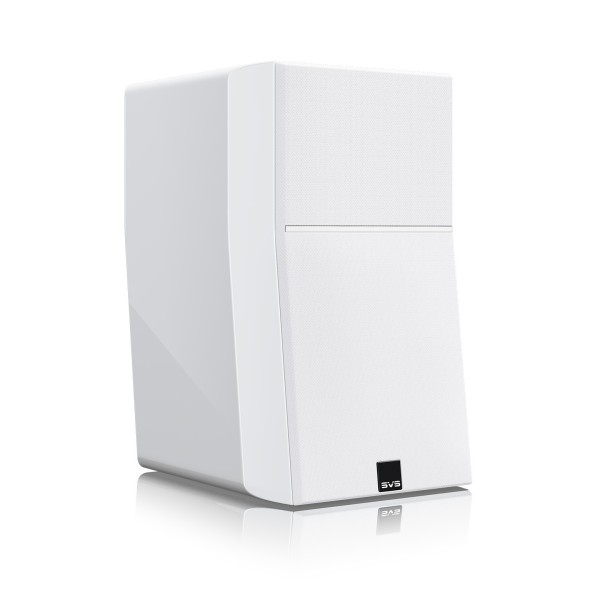 SVS Ultra Evolution Bookshelf Loudspeaker (pair), Piano Gloss White - front with grille 
