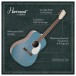 Hartwood Century Dreadnought Acoustic Guitar, Teal