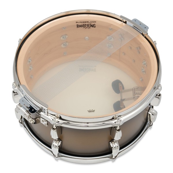 Slingerland Radio King Limited Edition 14" x 7" Snare Drum, Black and Gold Lacquer