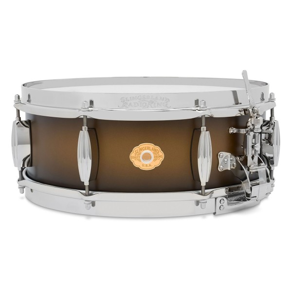 Slingerland Radio King Limited Edition 14" x 5" Snare Drum, Black and Gold Lacquer