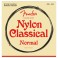 Fender 100 Classical Nylon Clear, Silver Tie End Strings, 28-43, pack of 10