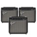 Fender Champion II 25 Guitar Amplifier Combo with Effects, pack of 3 - front